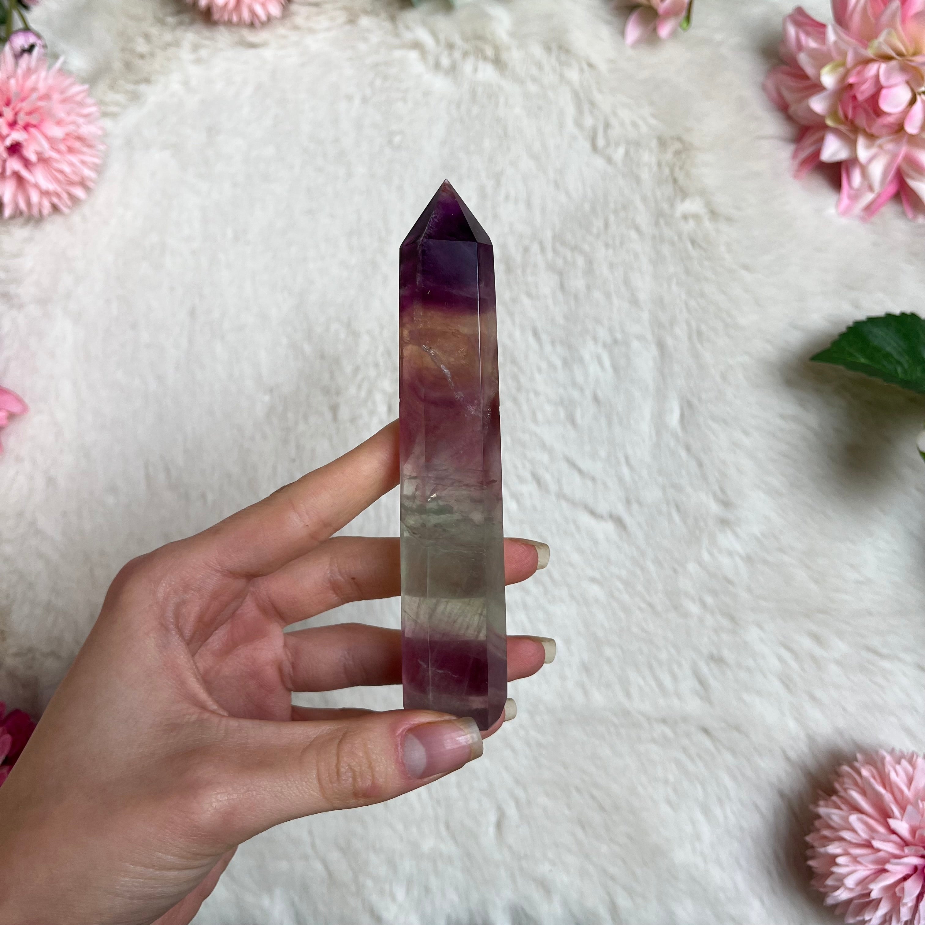 Fluorit Spitze Poliert 91