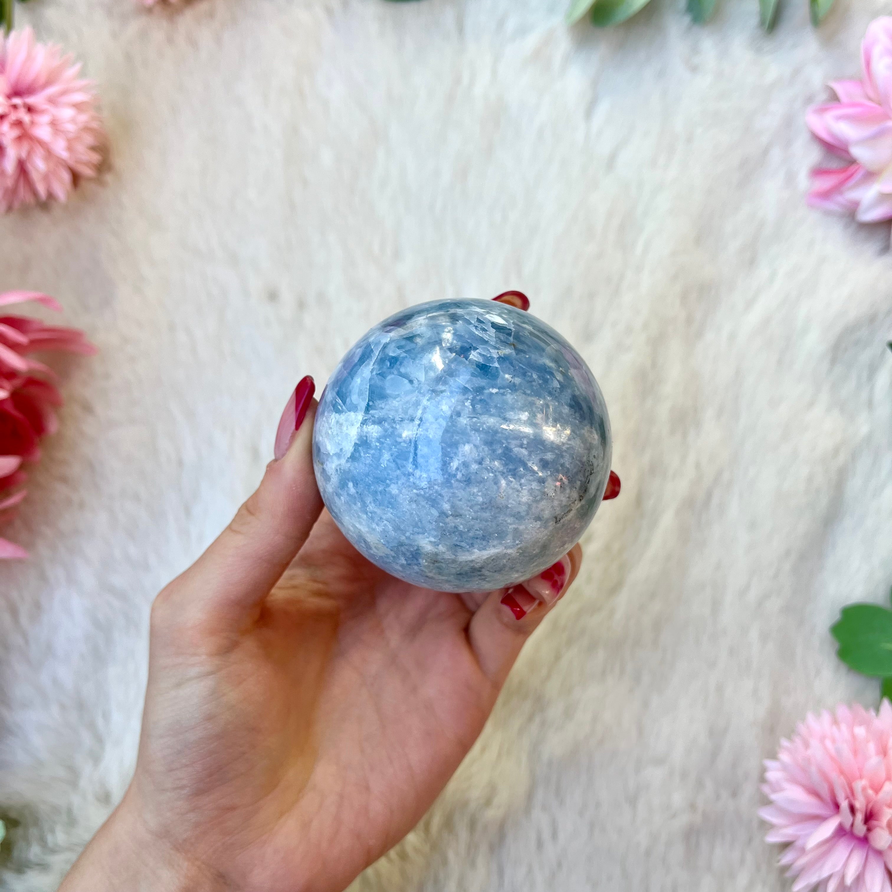 Blaue Calcit Kugel 338