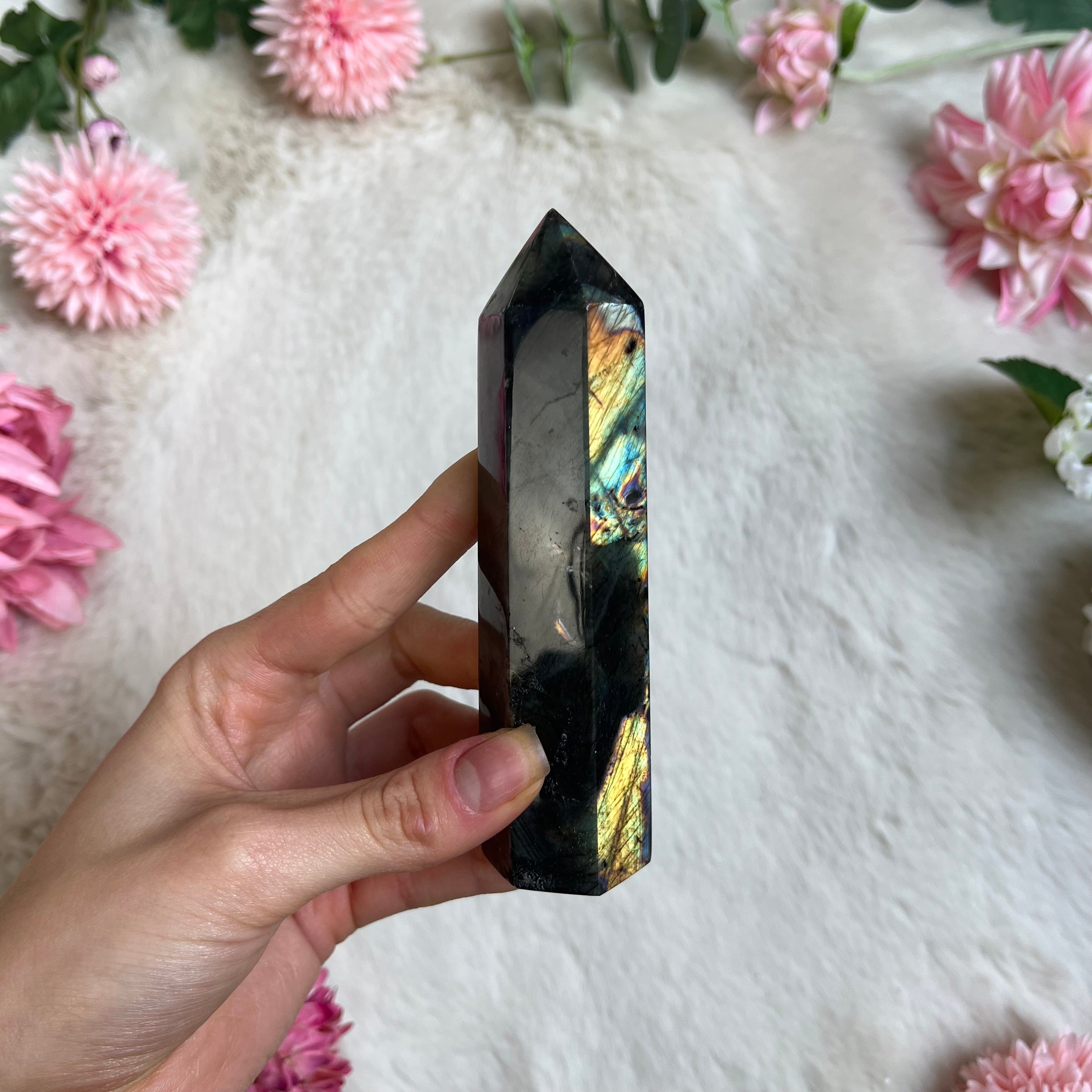 Labradorit Turm Poliert 110