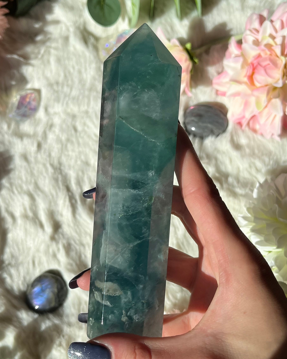 Grüner Fluorit Turm 33