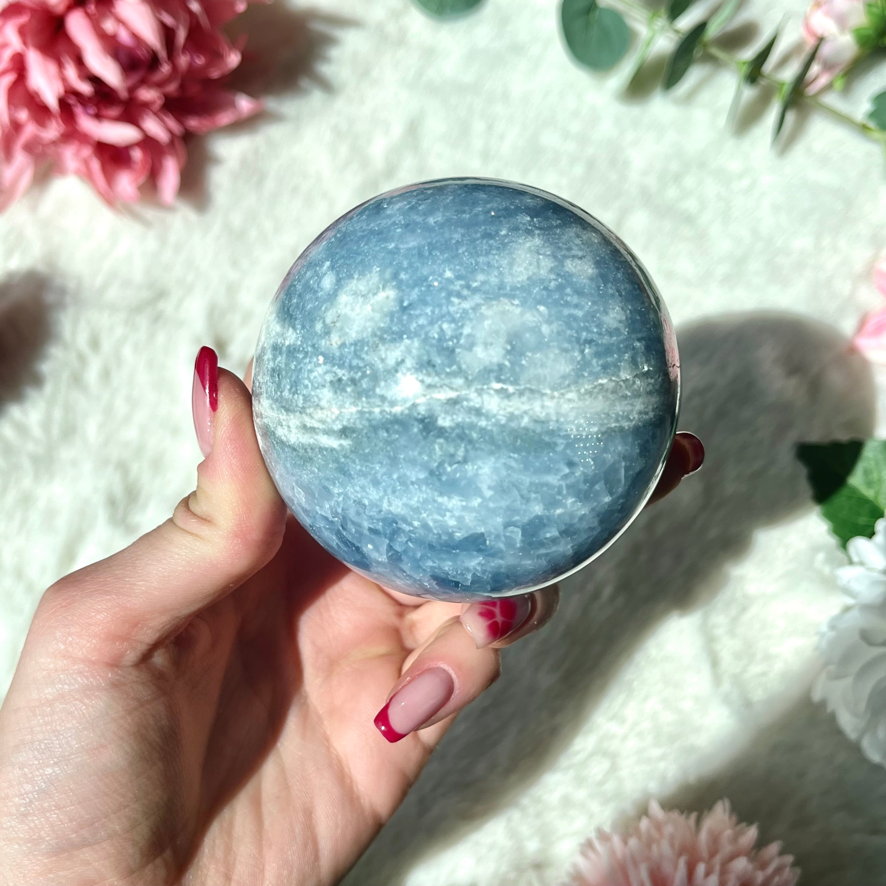 Blaue Calcit Kugel 334