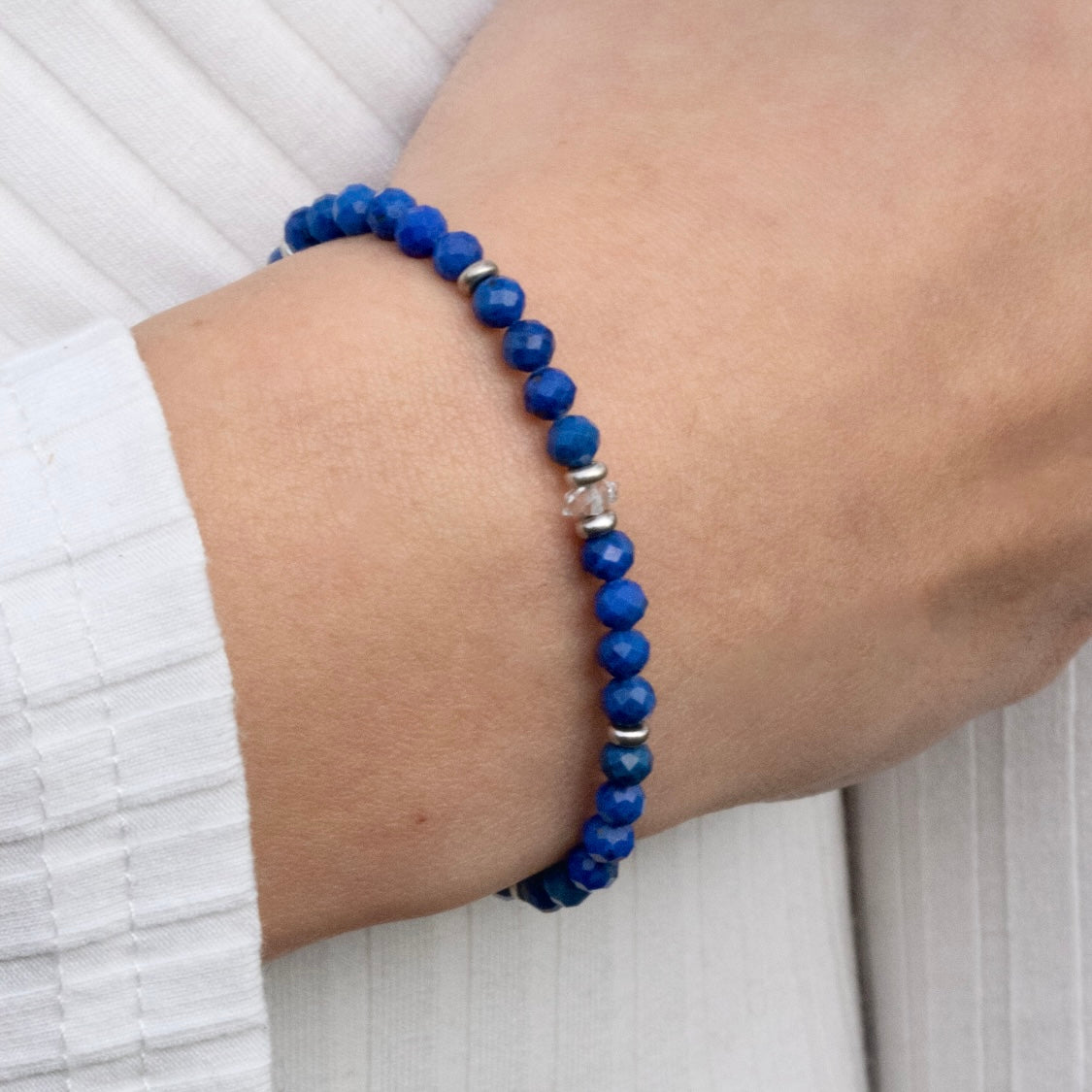 Lapislazuli Armband facettiert