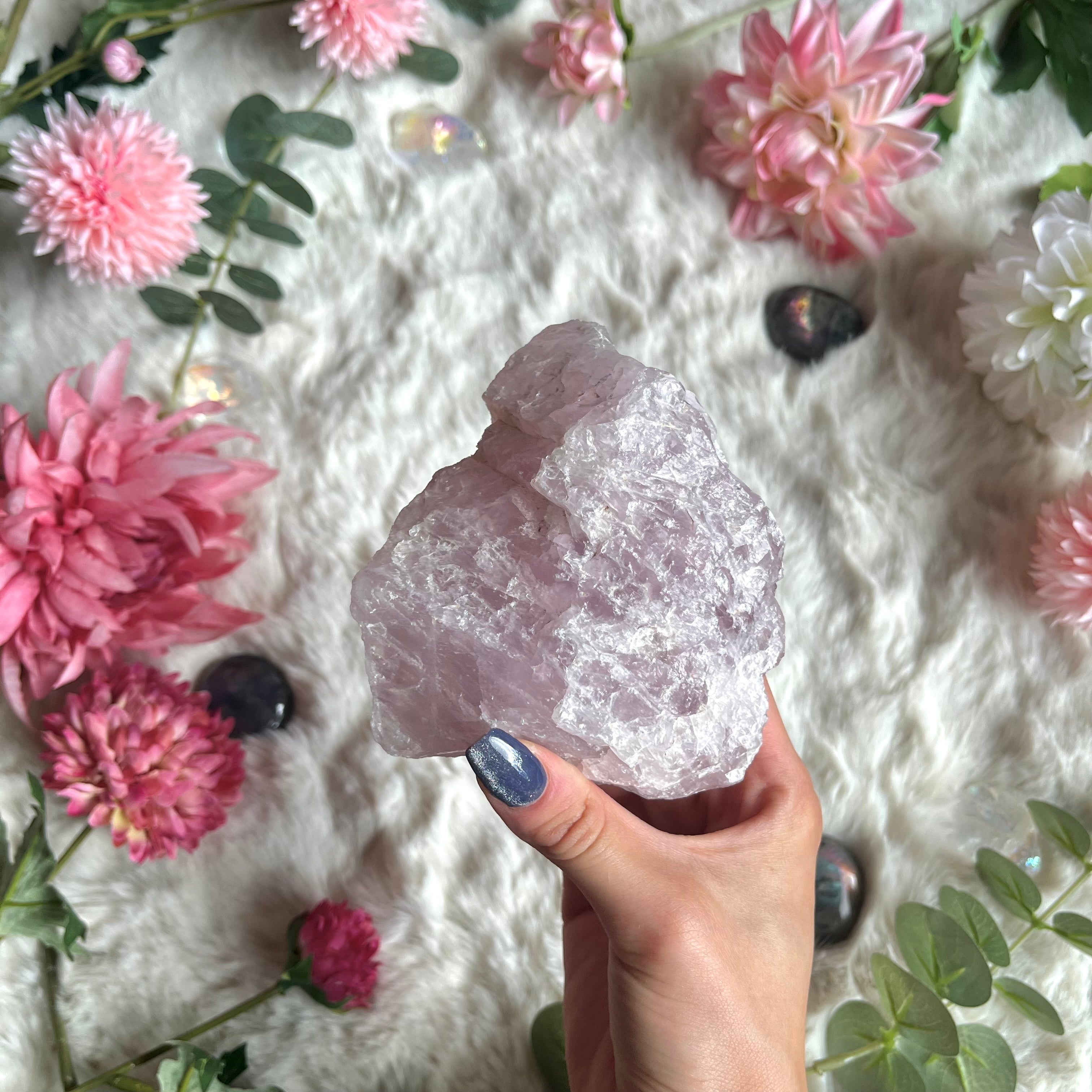 Rosenquarz Rohstein 67