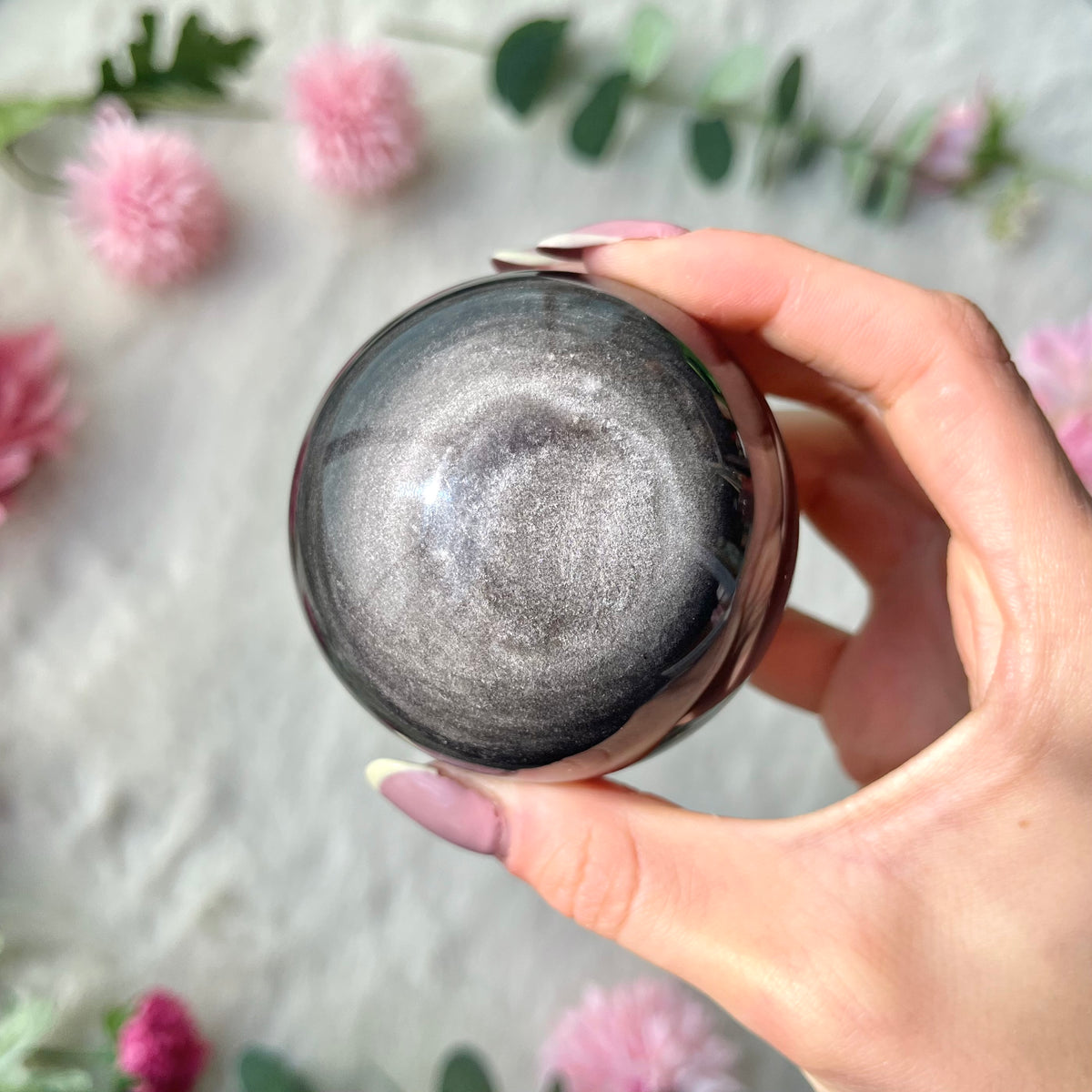 Silber Obsidian Kugeln 325-327