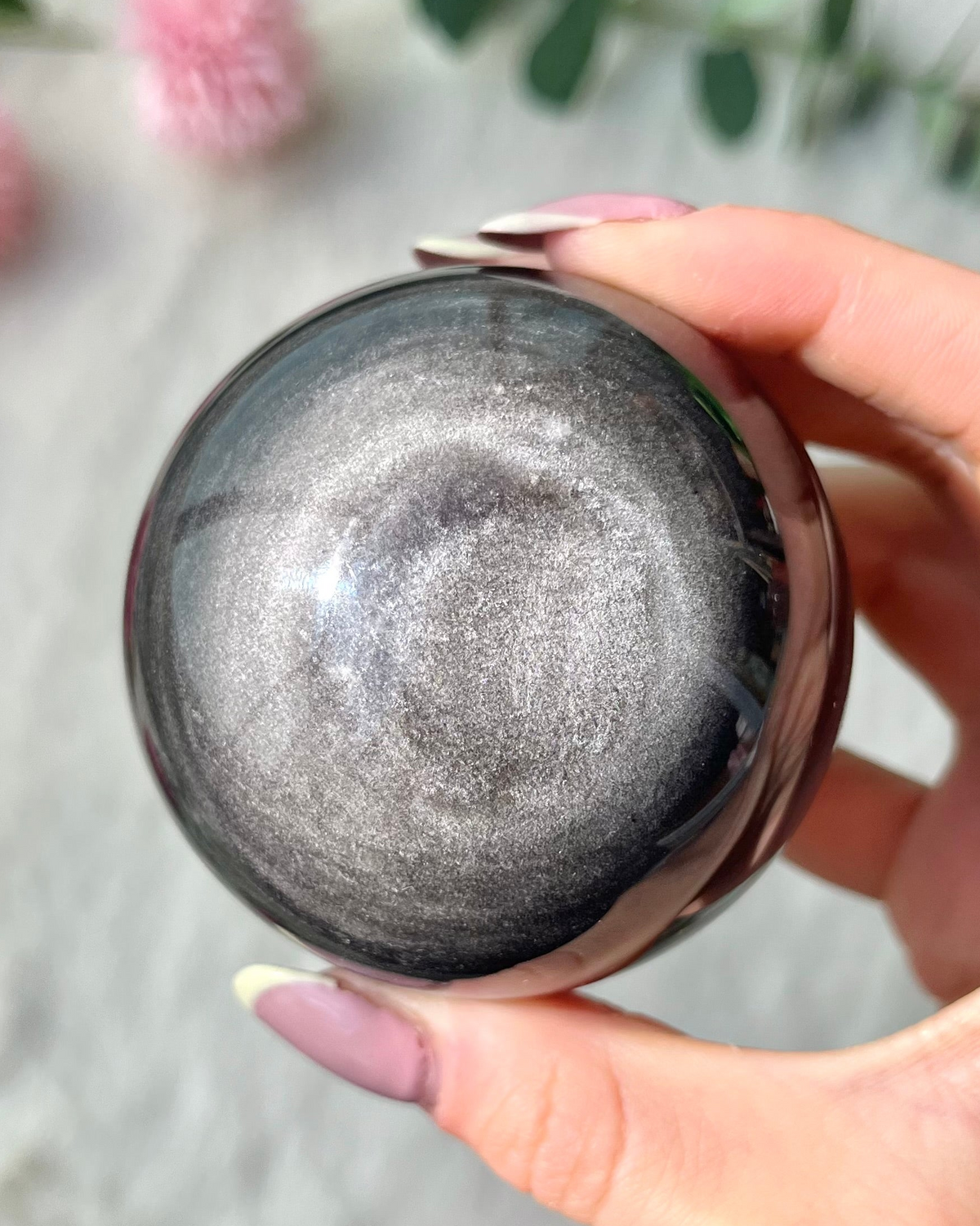 Silber Obsidian Kugeln 325-327