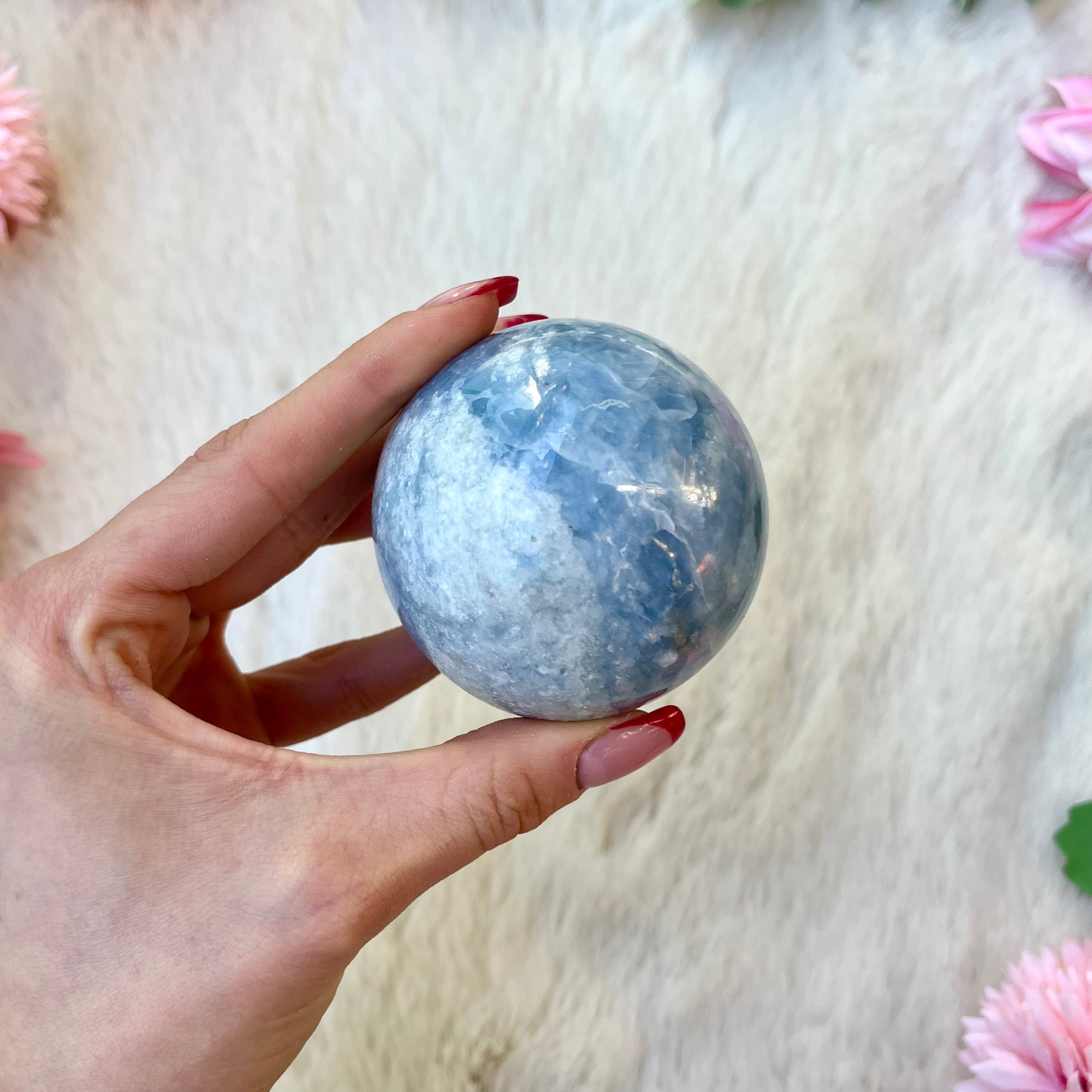 Blaue Calcit Kugel 338