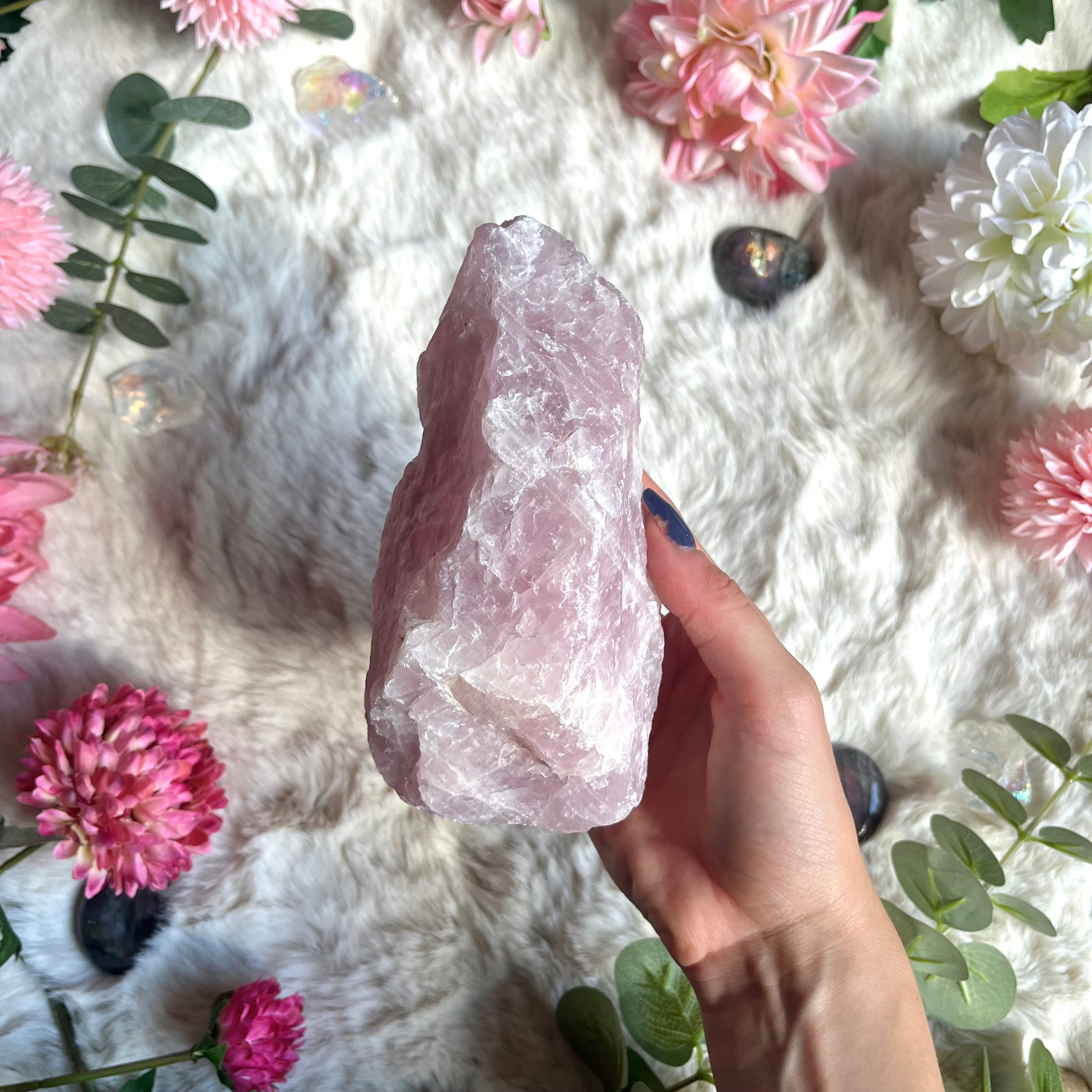 Rosenquarz Rohstein 119-122