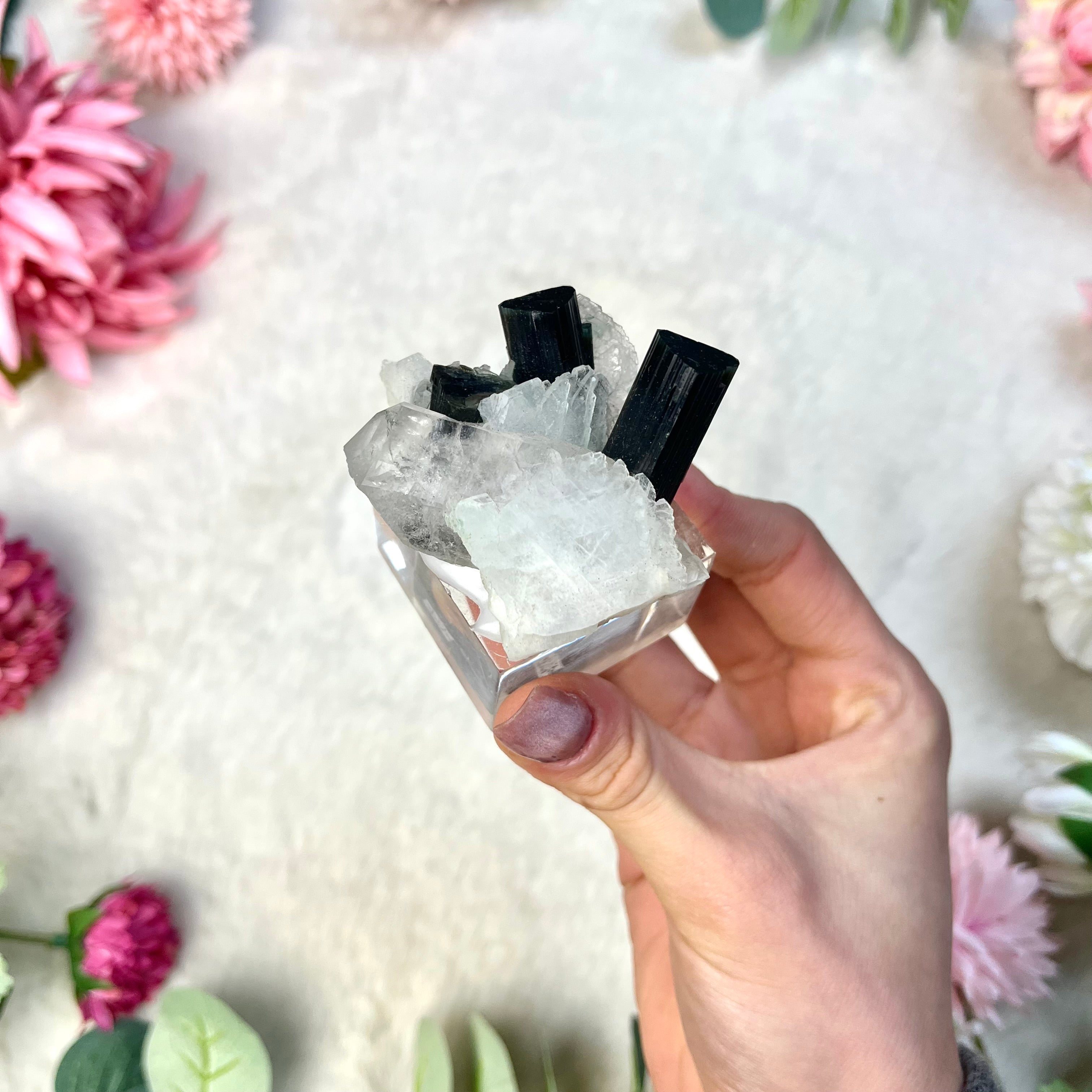 Bergkristall Turmalin Stufe 140