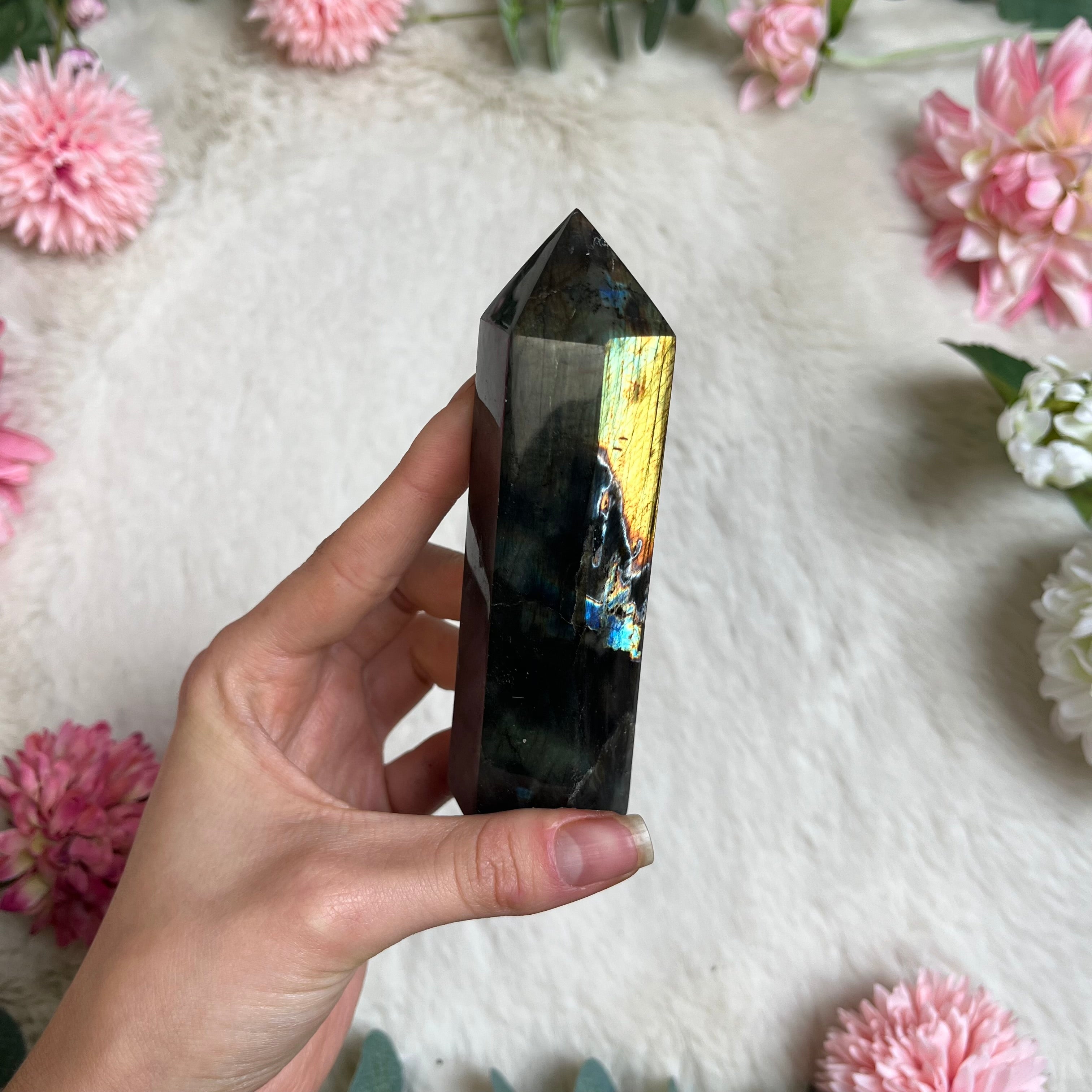 Labradorit Turm Poliert 109