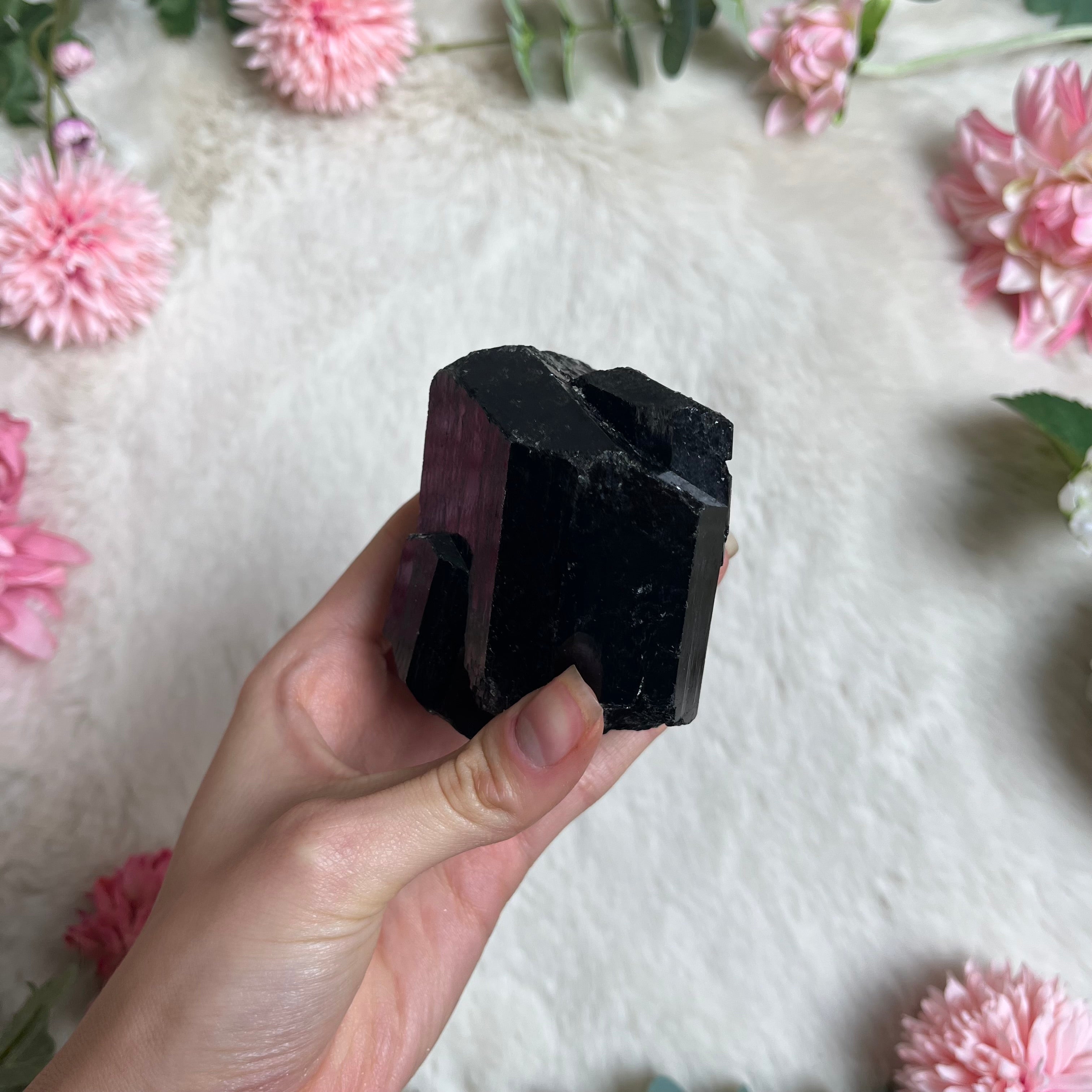 Schwarzer Turmalin Naturkristall 117