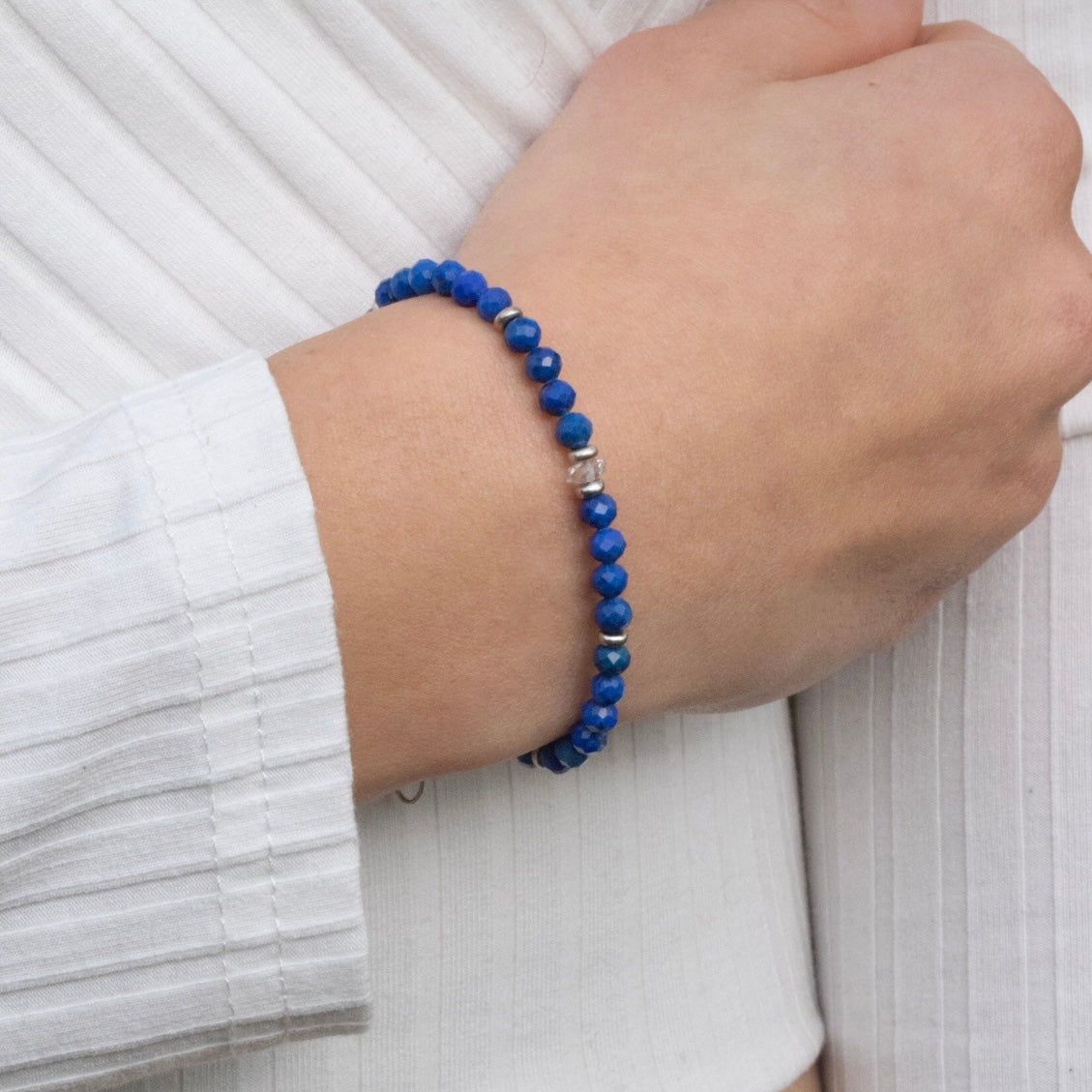 Lapislazuli Armband facettiert