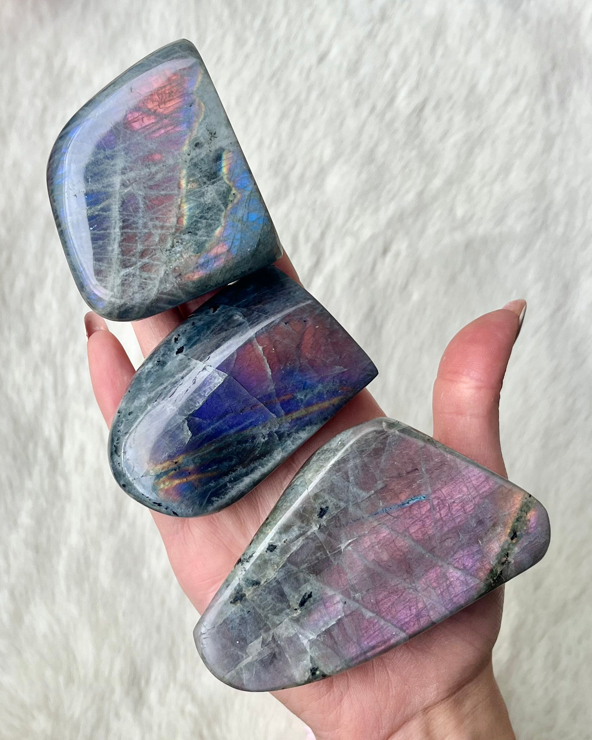 Lila Labradorit Freiform 373-377