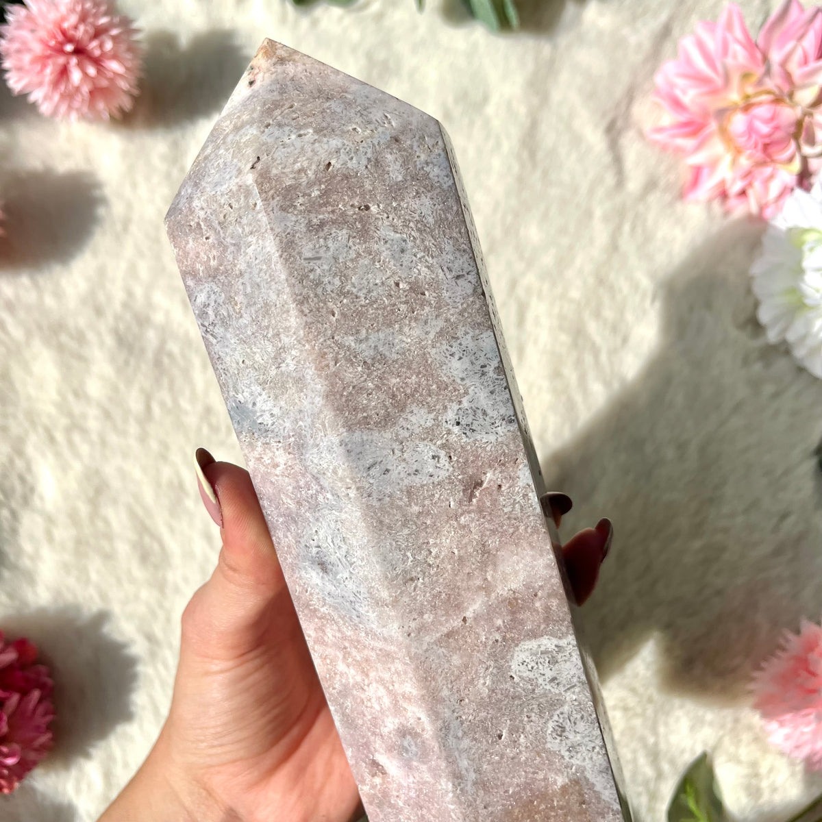 Pinker Amethyst Turm groß 487