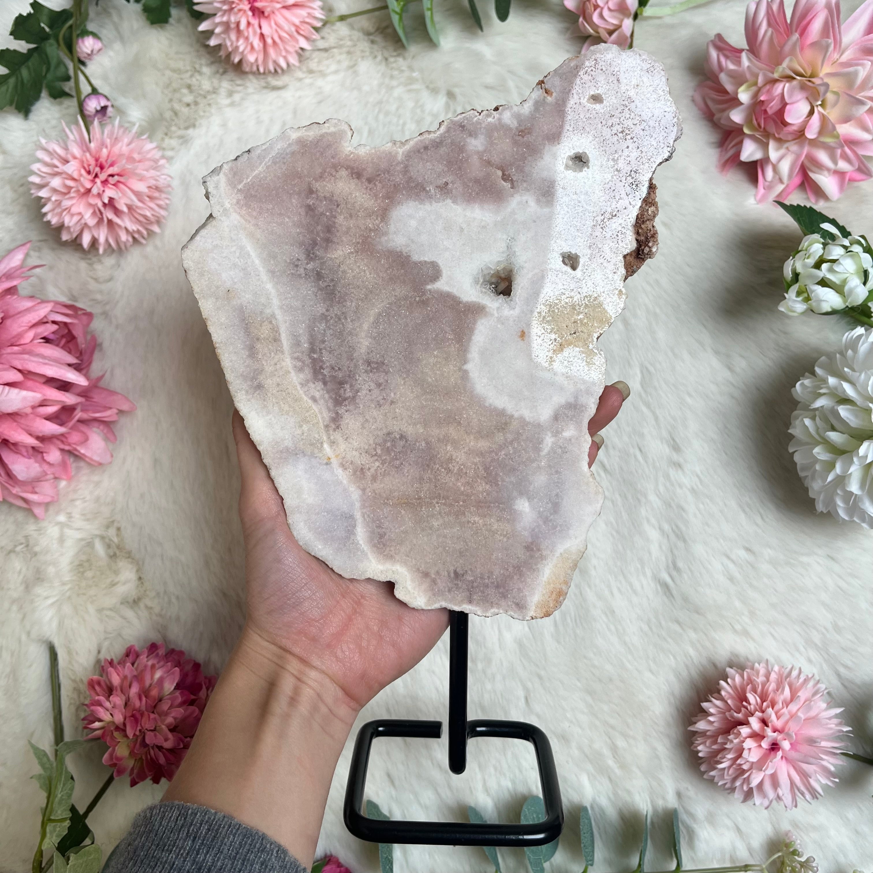 Pinker Amethyst auf Ständer 113