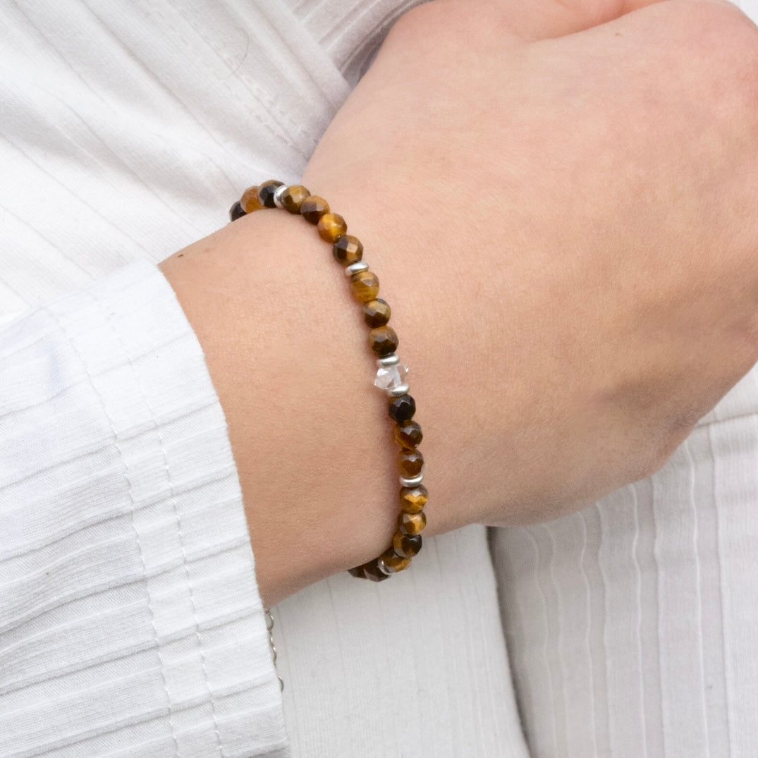 Tigerauge Armband facettiert