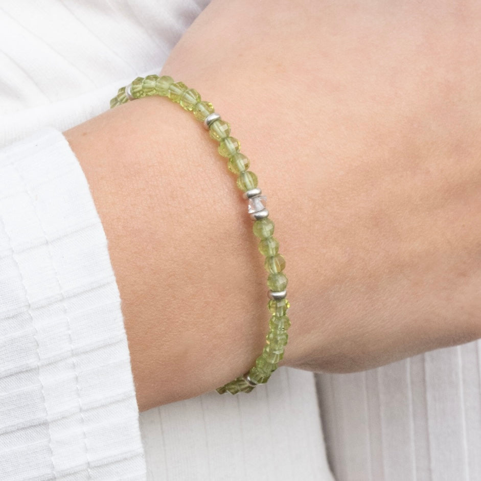 Peridot Armband facettiert