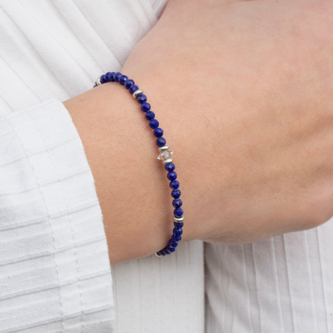 Lapislazuli Armband facettiert klein