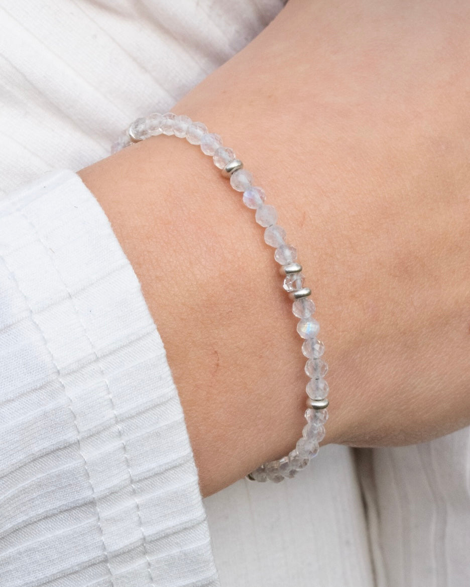 Mondstein Armband facettiert