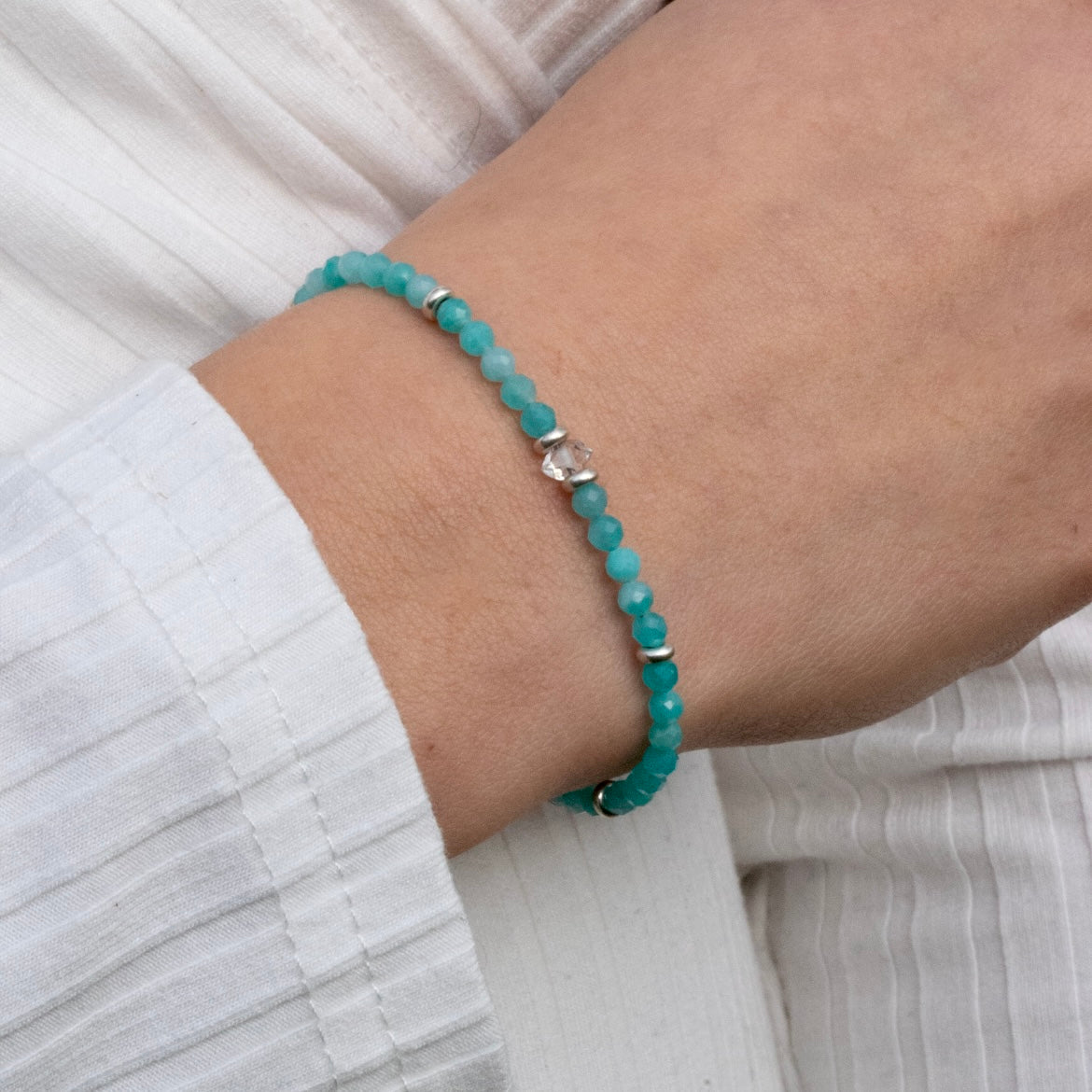 Amazonit Armband facettiert