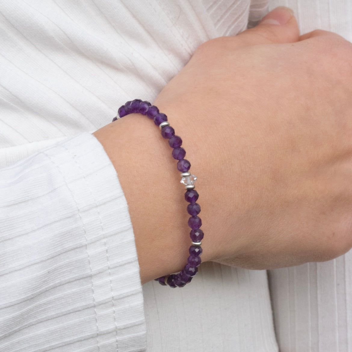 Amethyst Armband facettiert