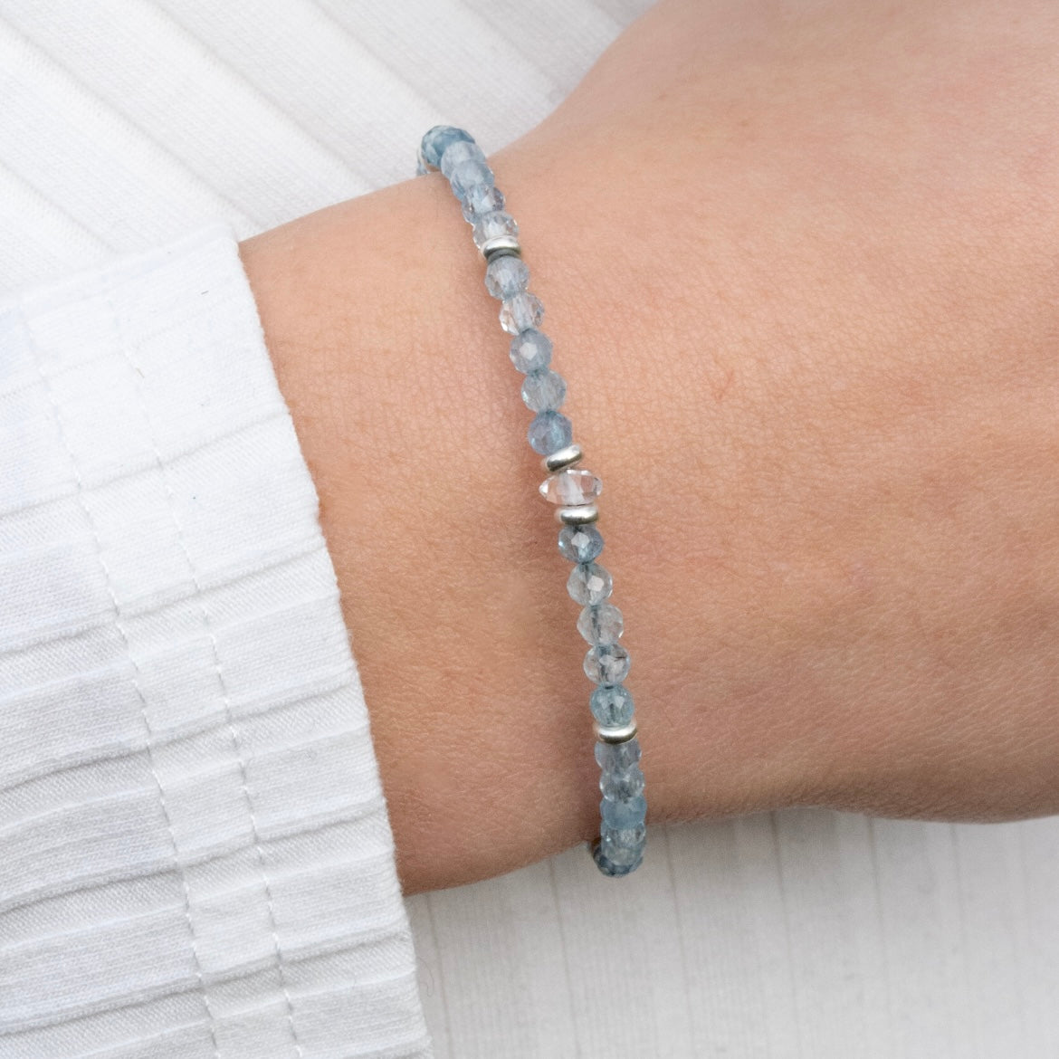 Aquamarin Armband facettiert