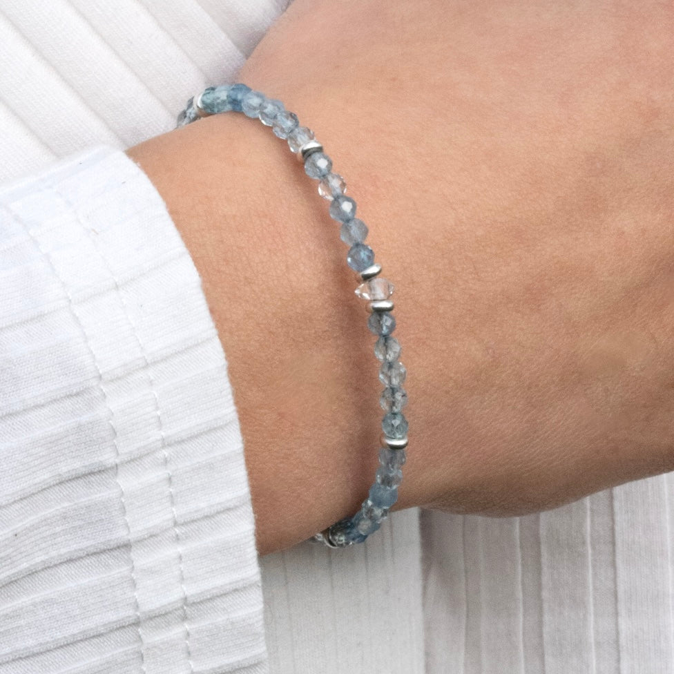 Aquamarin Armband facettiert