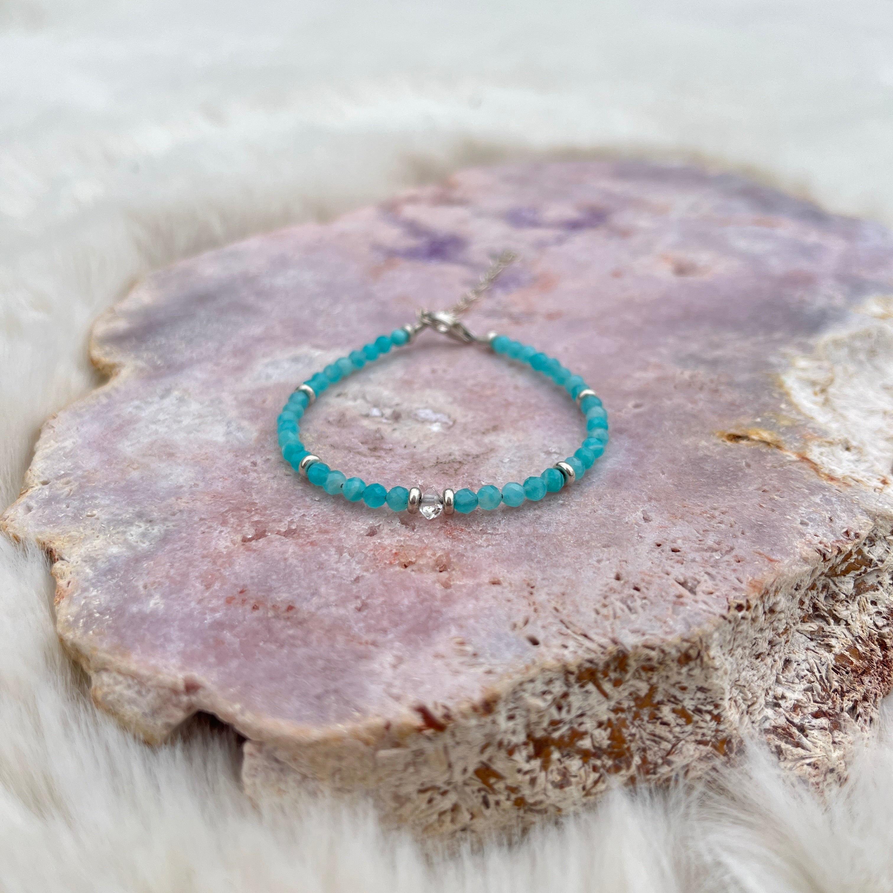 Amazonit Armband facettiert