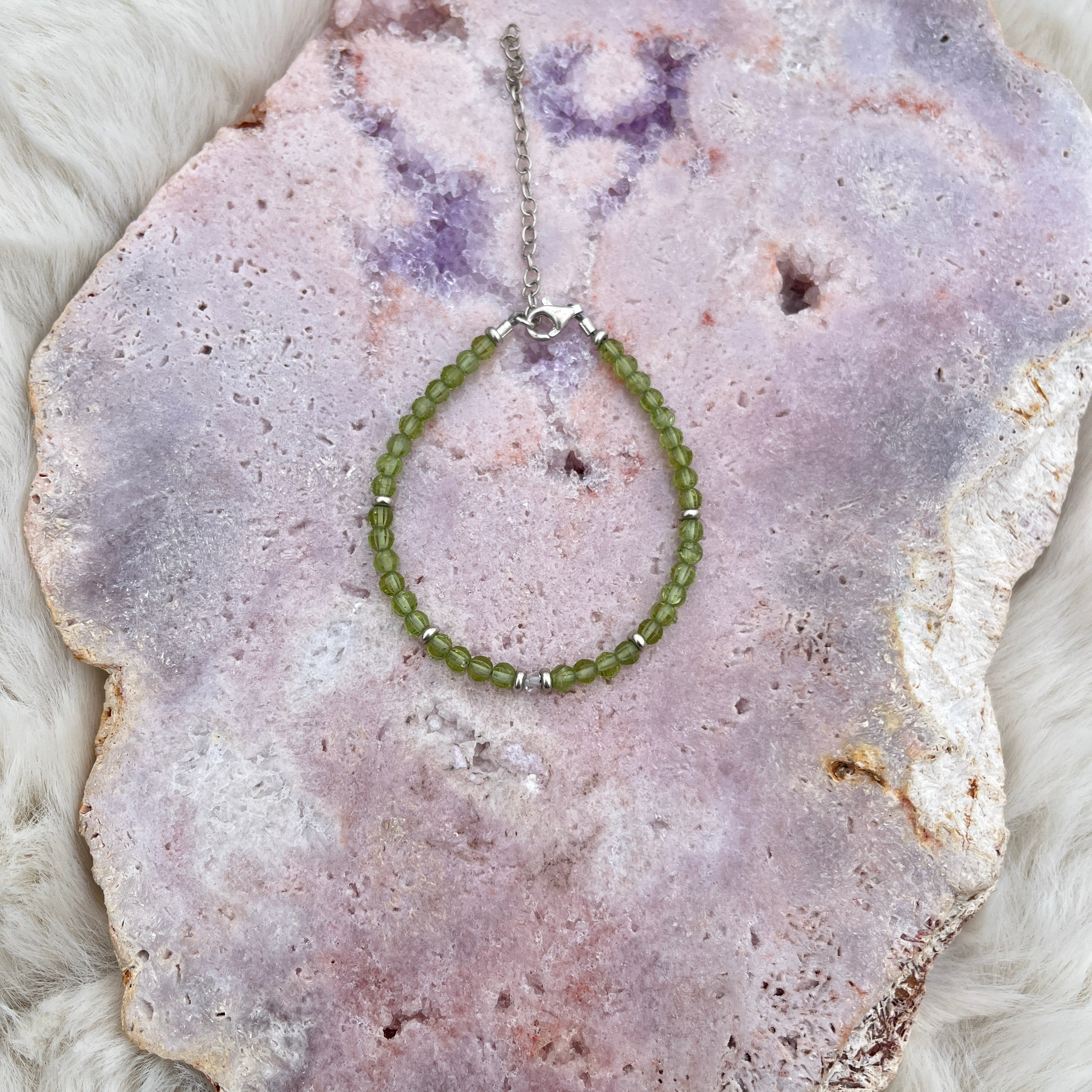 Peridot Armband facettiert