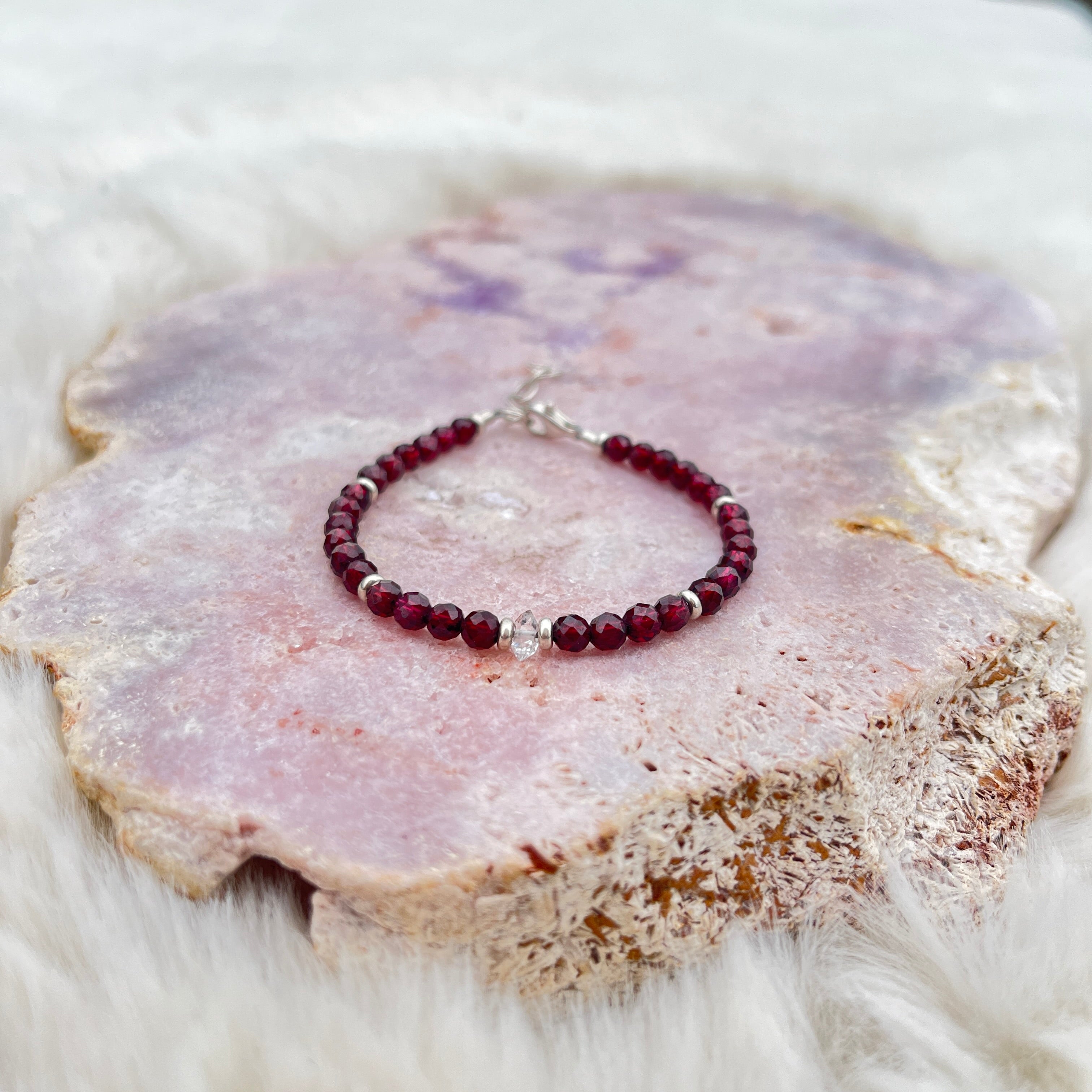 Granat Armband facettiert