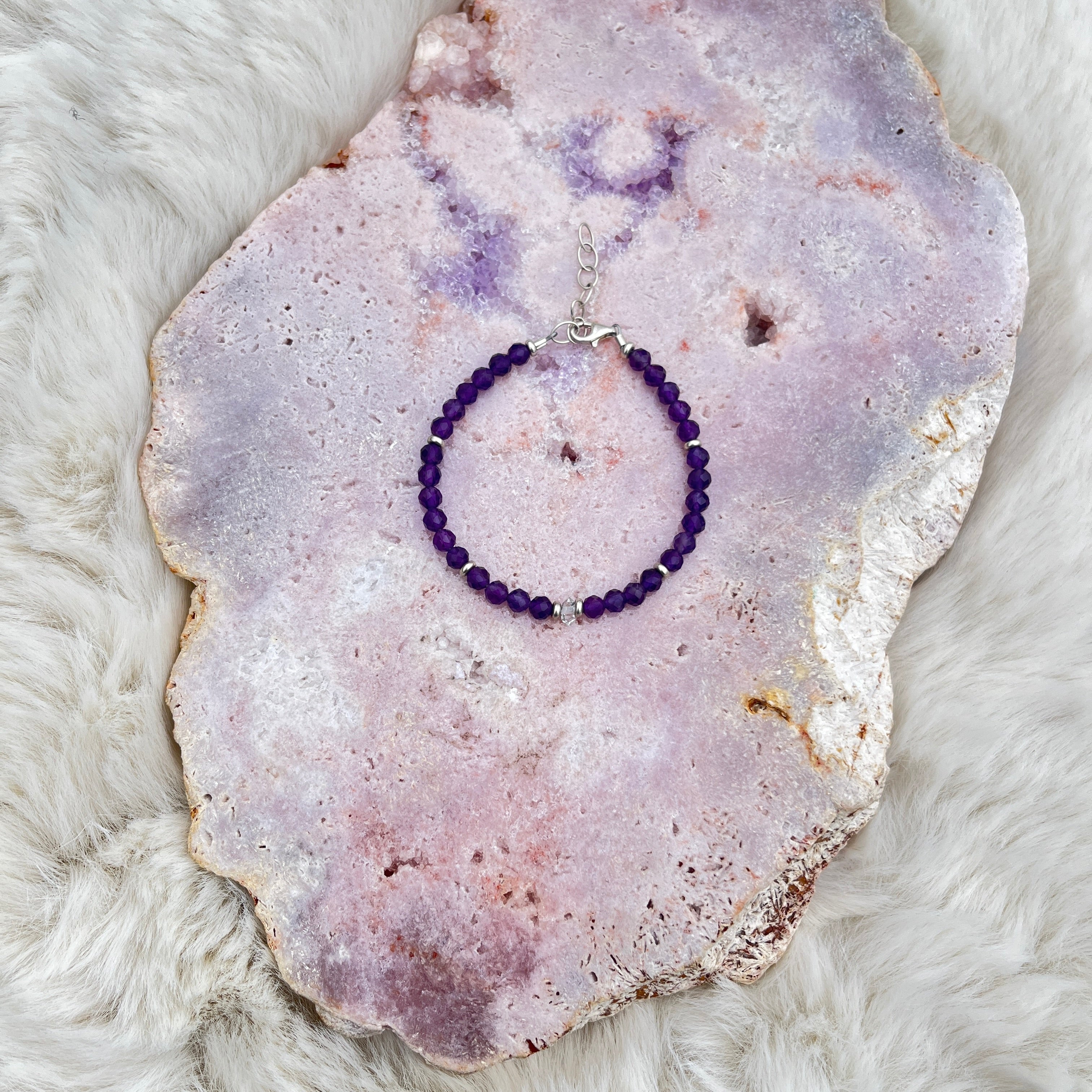 Amethyst Armband facettiert