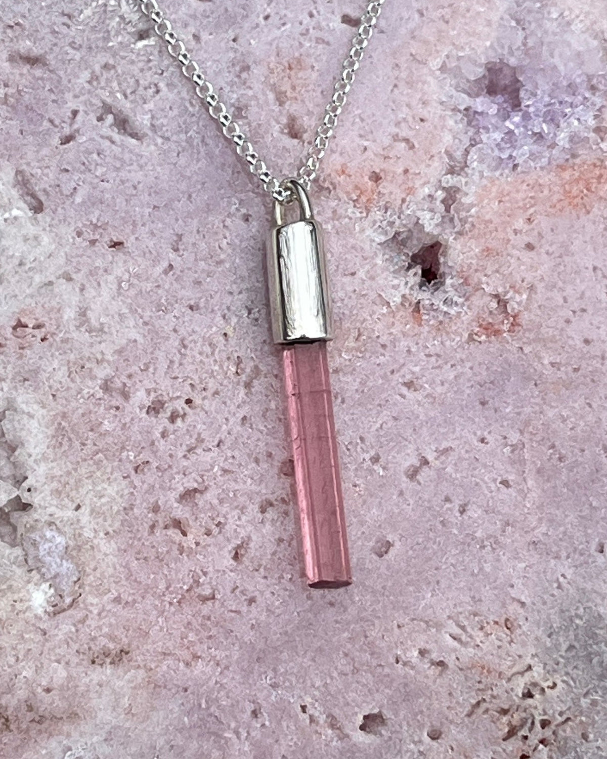 Pinker Turmalin Anhänger Silber 2