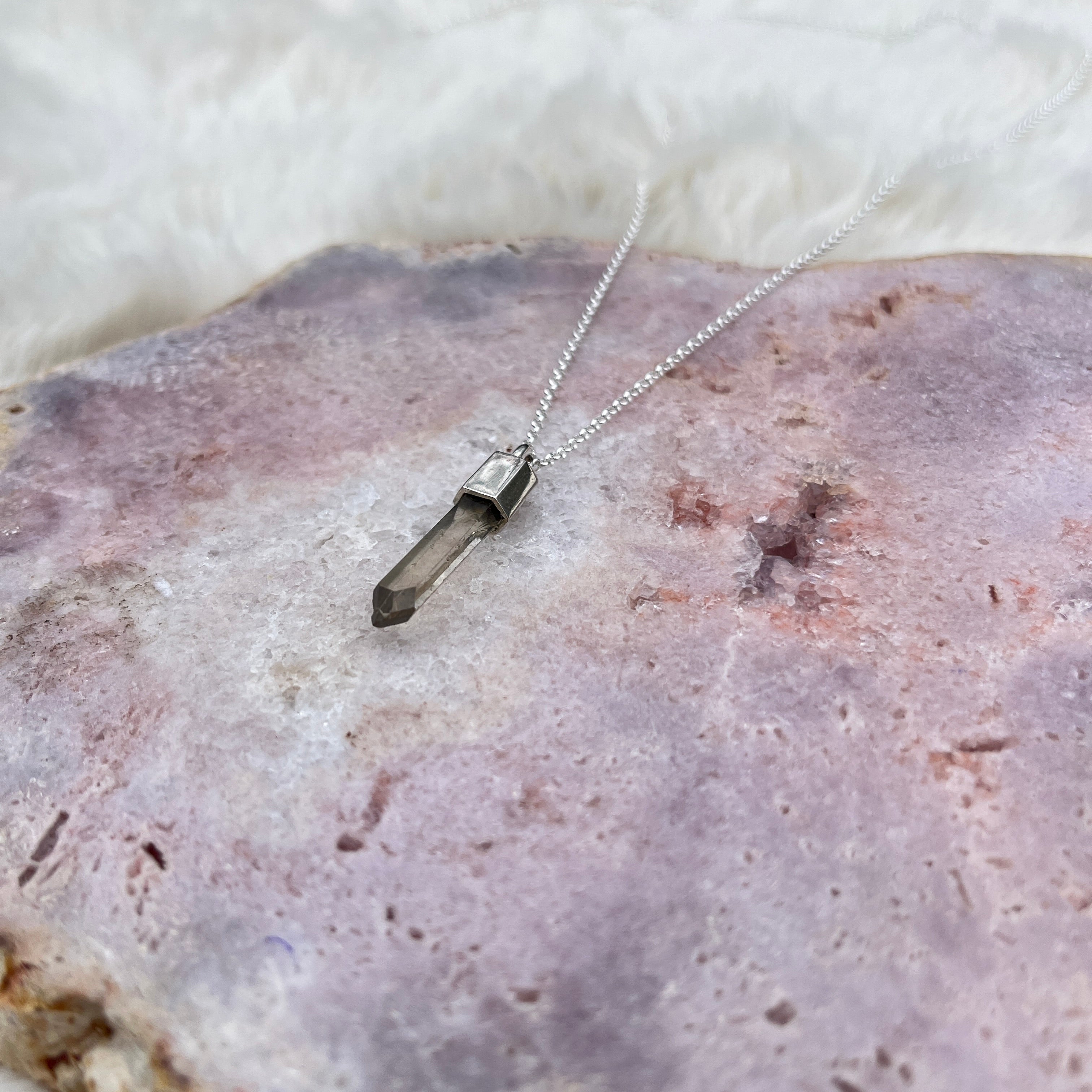 Rauchquarz Anhänger Silber 5