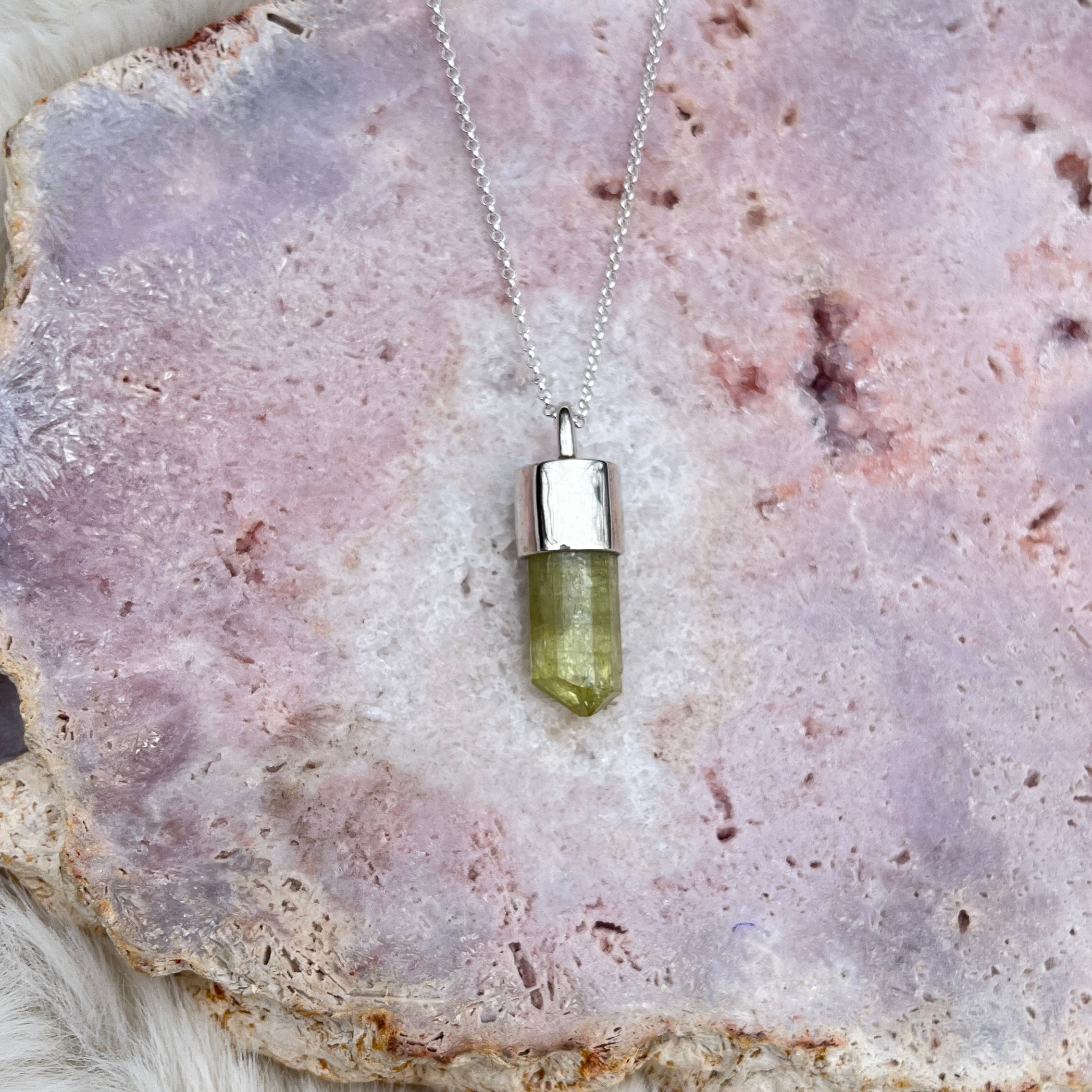 Apatit Anhänger Silber 4