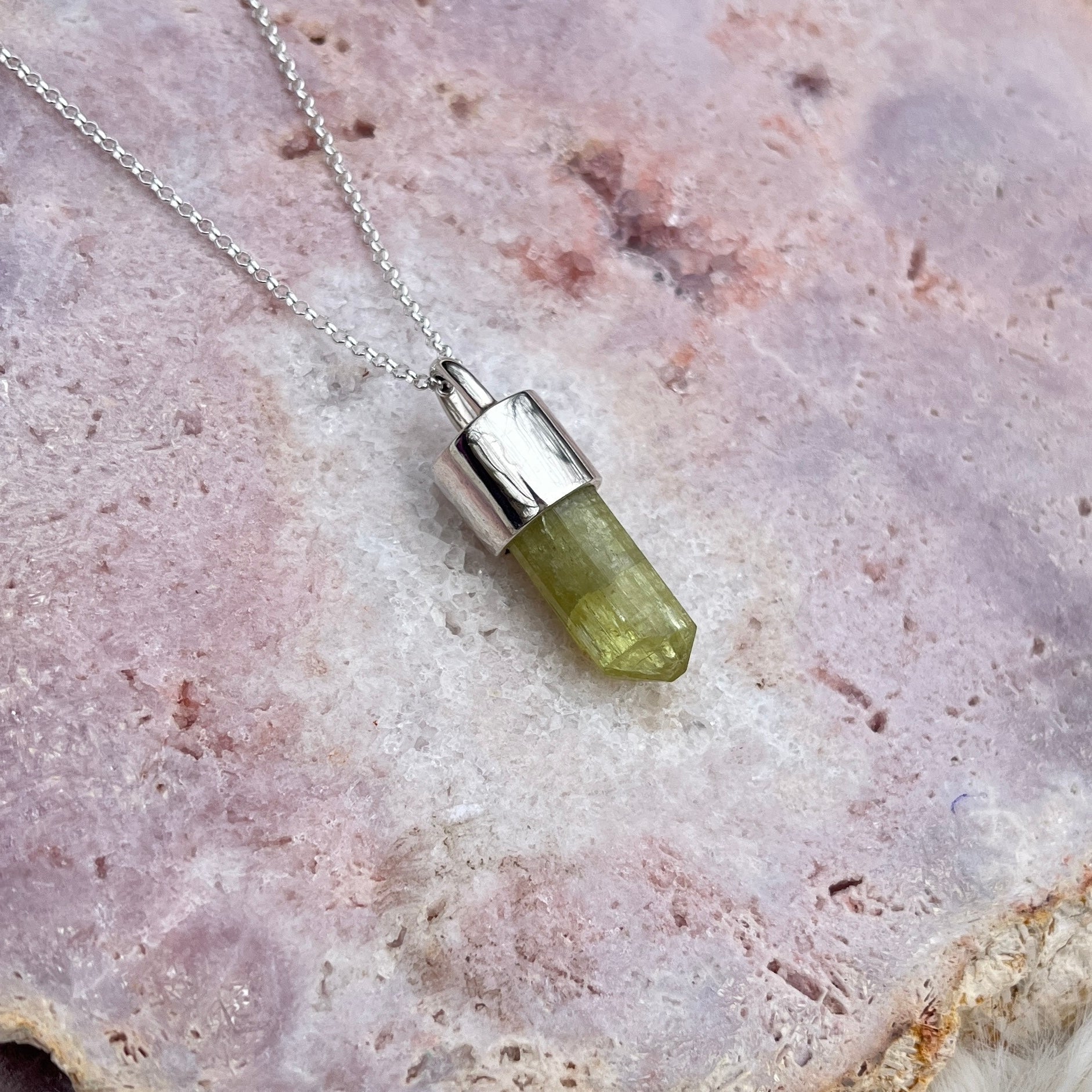 Apatit Anhänger Silber 4