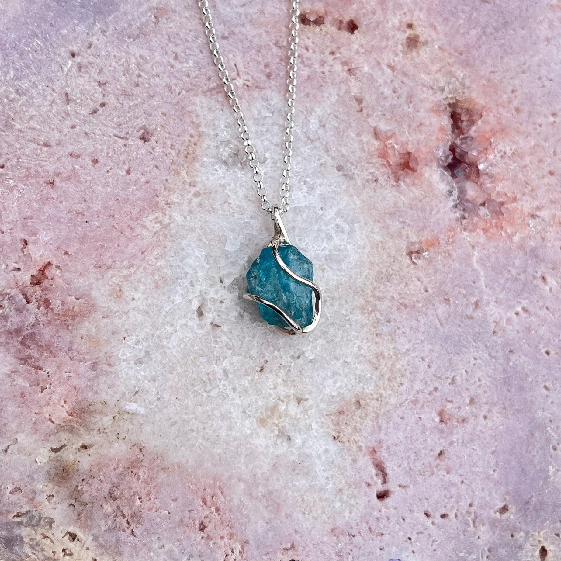 Apatit Anhänger Silber