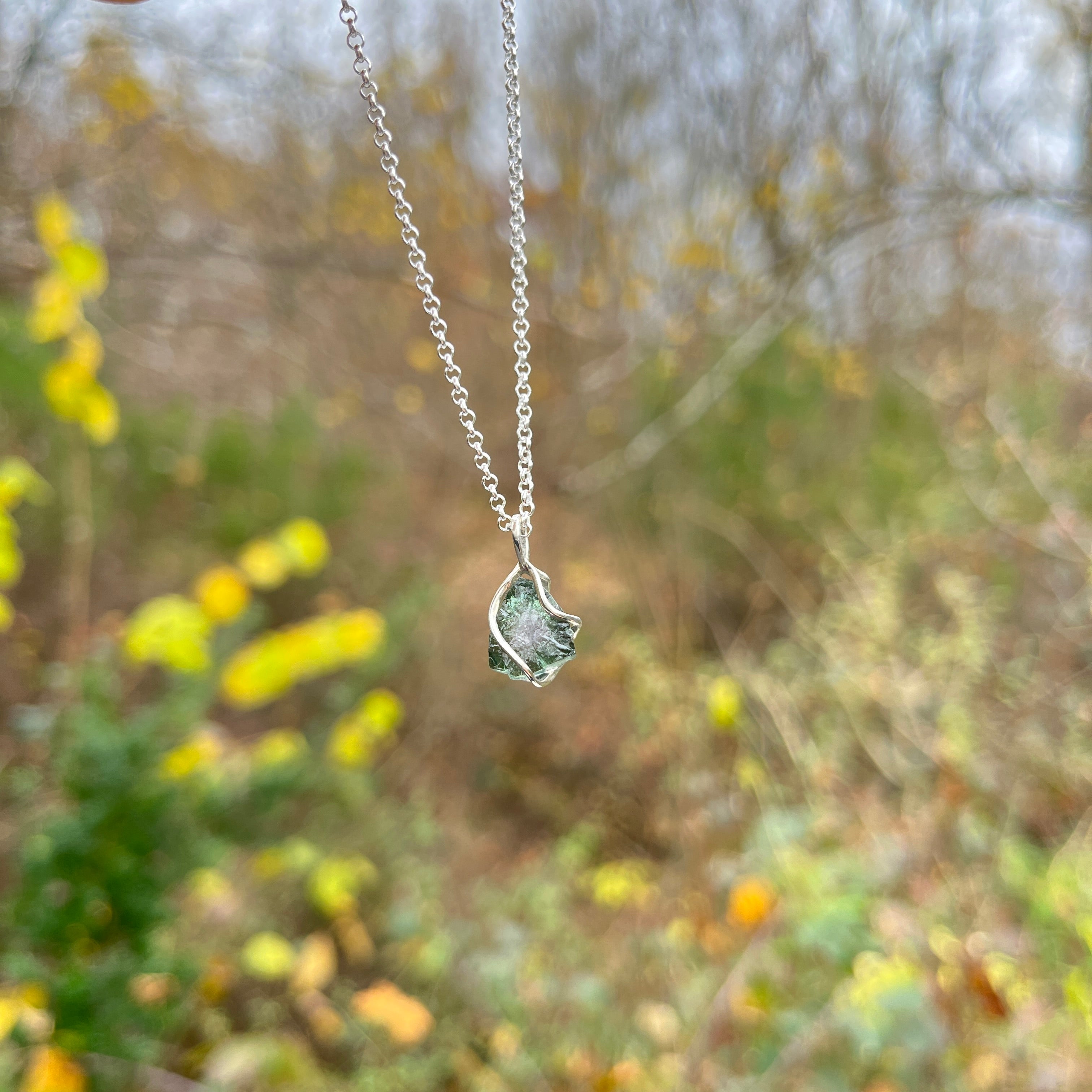Grüner Turmalin Anhänger Silber 15