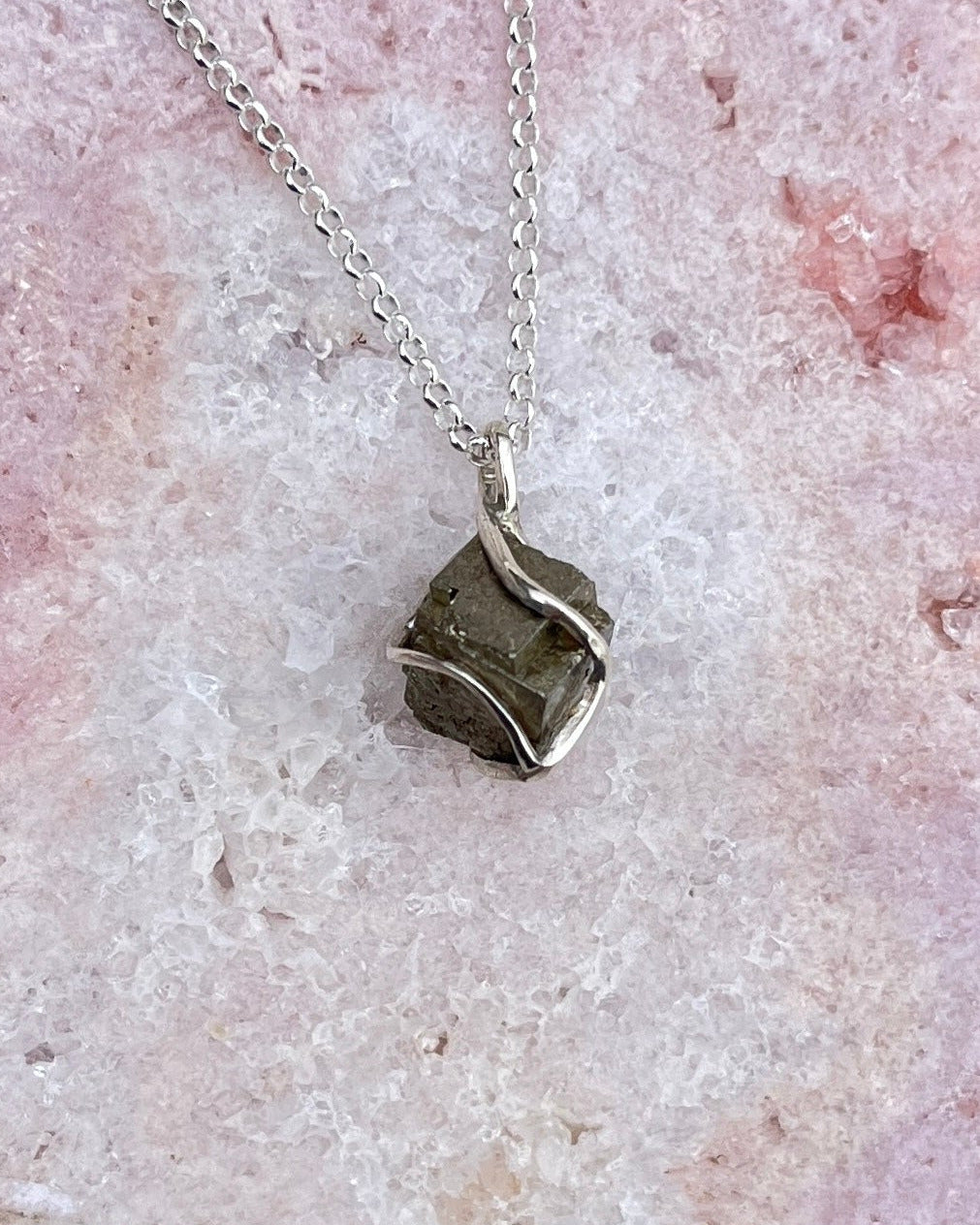 Pyrit Anhänger Silber 16