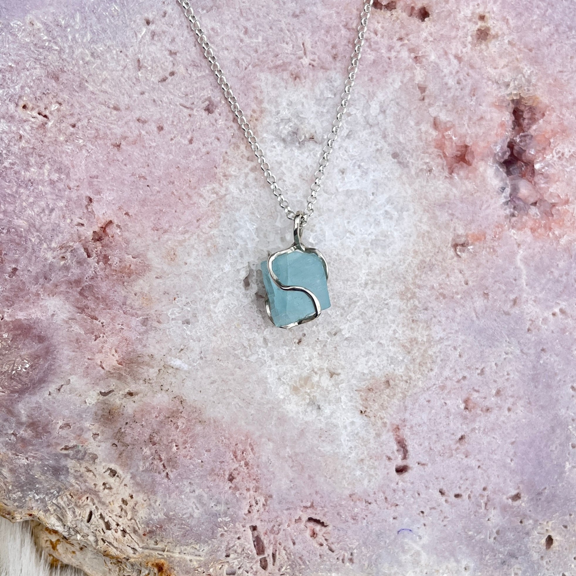 Aquamarin Anhänger Silber 17