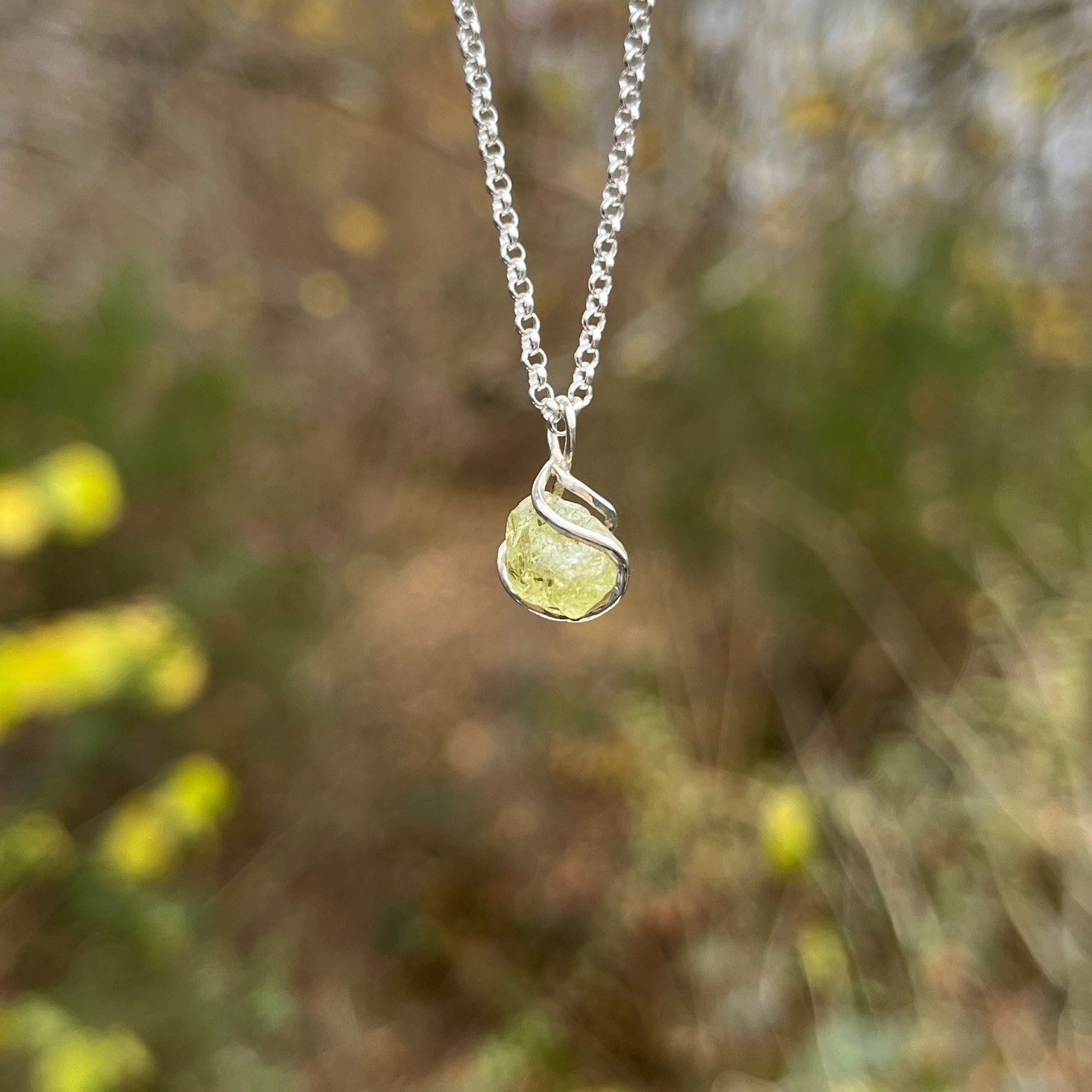 Peridot Anhänger Silber 19