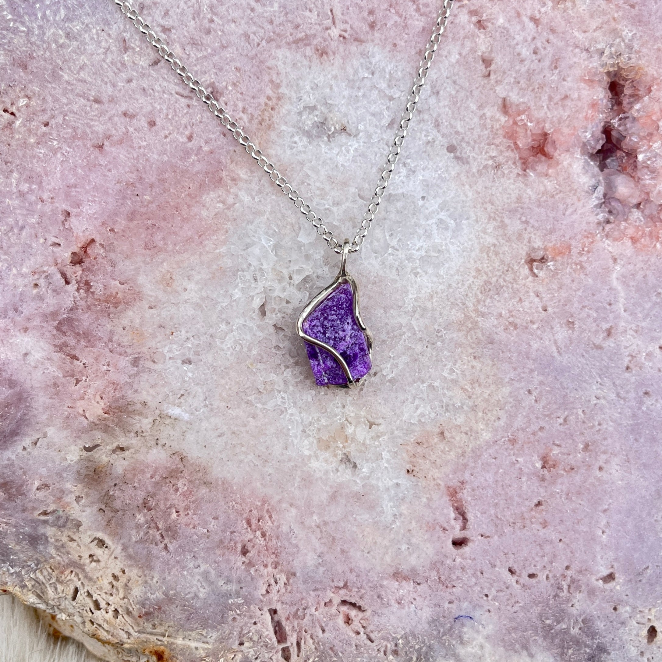 Sugilith Anhänger Silber 8